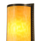 Meyda Lighting Cilindro 7" 2-Light Craftsman Brown Wall Sconce With Beige Art Shade Glass