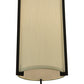 Meyda Lighting Cilindro 7" 2-Light Oil Rubbed Bronze Mini Pendant Light With Eggshell Textrene Shade