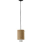 Meyda Lighting Cilindro 7" 2-Tier Brushed Nickel Burlap Mini Pendant Light With Red Bas Relief Shade Glass