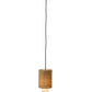 Meyda Lighting Cilindro 7" 2-Tier Brushed Nickel Burlap Mini Pendant Light With Red Bas Relief Shade Glass