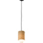 Meyda Lighting Cilindro 7" 2-Tier Brushed Nickel Burlap Mini Pendant Light With Red Bas Relief Shade Glass