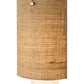 Meyda Lighting Cilindro 7" 2-Tier Brushed Nickel Burlap Mini Pendant Light With Red Bas Relief Shade Glass