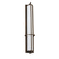 Meyda Lighting Cilindro 7" 3-Light Gilded Tobacco Kenzo Wall Sconce With White Statuario Idalight Shade