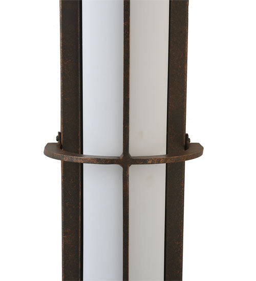 Meyda Lighting Cilindro 7" 3-Light Gilded Tobacco Kenzo Wall Sconce With White Statuario Idalight Shade