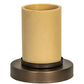Meyda Lighting Cilindro 7" Antique Copper Duomo Mini Table Lamp With Ivory Shade