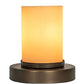 Meyda Lighting Cilindro 7" Antique Copper Duomo Mini Table Lamp With Ivory Shade