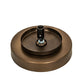 Meyda Lighting Cilindro 7" Antique Copper Duomo Mini Table Lamp With Ivory Shade