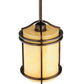 Meyda Lighting Cilindro 7" New Copper Vein Mini Pendant Light With Beige Sahara Taupe Idalight Shade