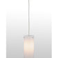 Meyda Lighting Cilindro 7" Nickel Powder Coat Mini Pendant Light With White Statuario Idalight Shade Glass