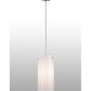 Meyda Lighting Cilindro 7" Nickel Powder Coat Mini Pendant Light With White Statuario Idalight Shade Glass