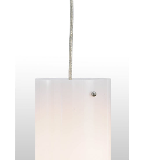 Meyda Lighting Cilindro 7" Nickel Powder Coat Mini Pendant Light With White Statuario Idalight Shade Glass