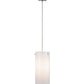 Meyda Lighting Cilindro 7" Nickel Powder Coat Mini Pendant Light With White Statuario Idalight Shade Glass