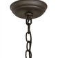Meyda Lighting Cilindro 7" Oil Rubbed Bronze Mini Pendant Light With Frosted Clear Shade Glass