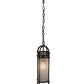 Meyda Lighting Cilindro 7" Oil Rubbed Bronze Mini Pendant Light With Frosted Clear Shade Glass
