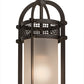 Meyda Lighting Cilindro 7" Oil Rubbed Bronze Mini Pendant Light With Frosted Clear Shade Glass