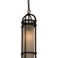 Meyda Lighting Cilindro 7" Oil Rubbed Bronze Mini Pendant Light With Frosted Clear Shade Glass