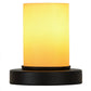 Meyda Lighting Cilindro 7" Textured Black Duomo Mini Table Lamp With Beige Provostone Idalight Shade