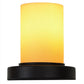 Meyda Lighting Cilindro 7" Textured Black Duomo Mini Table Lamp With Beige Provostone Idalight Shade