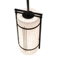 Meyda Lighting Cilindro 7" Textured Black Kenzo Mini Pendant Light With Whitestone Idalight Shade