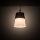 Meyda Lighting Cilindro 7" Walnut Wood Grain Ibrido Mini Pendant Light With White Statuario Idalight Shade Glass