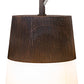 Meyda Lighting Cilindro 7" Walnut Wood Grain Ibrido Mini Pendant Light With White Statuario Idalight Shade Glass