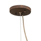 Meyda Lighting Cilindro 7" Walnut Wood Grain Ibrido Mini Pendant Light With White Statuario Idalight Shade Glass