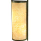 Meyda Lighting Cilindro 7" Weathered Brass Palomino Wall Sconce With Beige Handpainted Textrene Shade