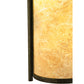 Meyda Lighting Cilindro 7" Weathered Brass Palomino Wall Sconce With Beige Handpainted Textrene Shade