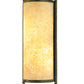 Meyda Lighting Cilindro 7" Weathered Brass Palomino Wall Sconce With Beige Handpainted Textrene Shade