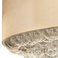 Meyda Lighting Cilindro 70" LED Mahogany Bronze Bulle Semi-flush Light With Gold Organza & Clear Shade Glass