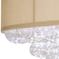 Meyda Lighting Cilindro 70" LED Mahogany Bronze Bulle Semi-flush Light With Gold Organza & Clear Shade Glass
