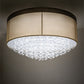 Meyda Lighting Cilindro 70" LED Mahogany Bronze Bulle Semi-flush Light With Gold Organza & Clear Shade Glass