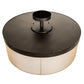 Meyda Lighting Cilindro 70" LED Mahogany Bronze Bulle Semi-flush Light With Gold Organza & Clear Shade Glass