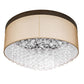Meyda Lighting Cilindro 70" LED Mahogany Bronze Bulle Semi-flush Light With Gold Organza & Clear Shade Glass