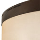 Meyda Lighting Cilindro 70" LED Mahogany Bronze Bulle Semi-flush Light With Gold Organza & Clear Shade Glass