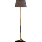 Meyda Lighting Cilindro 71" Antique Brass Casuale Floor Lamp With Gray Textrene Shade