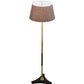 Meyda Lighting Cilindro 71" Antique Brass Casuale Floor Lamp With Gray Textrene Shade