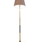 Meyda Lighting Cilindro 71" Antique Brass Casuale Floor Lamp With Gray Textrene Shade