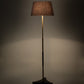 Meyda Lighting Cilindro 71" Antique Brass Casuale Floor Lamp With Gray Textrene Shade