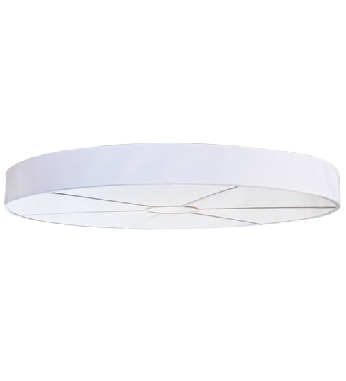 Meyda Lighting Cilindro 72" 12-Light Matte White Flush Mount Light With White Textrene & Statuario Idalight Shade