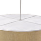 Meyda Lighting Cilindro 72" 12-Light Nickel Pendant Light With Beige Burlap Textrene and Statuario Idalight Shade