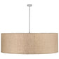 Meyda Lighting Cilindro 72" 12-Light Nickel Pendant Light With Beige Burlap Textrene and Statuario Idalight Shade