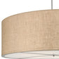 Meyda Lighting Cilindro 72" 12-Light Nickel Pendant Light With Beige Burlap Textrene and Statuario Idalight Shade