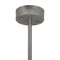 Meyda Lighting Cilindro 72" 12-Light Nickel Pendant Light With Beige Burlap Textrene and Statuario Idalight Shade