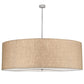 Meyda Lighting Cilindro 72" 12-Light Nickel Pendant Light With Beige Burlap Textrene and Statuario Idalight Shade