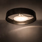 Meyda Lighting Cilindro 72" 12-Light Timeless Bronze & Nickel Chic Flush Mount Light With White Statuario Idalight Shade