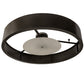 Meyda Lighting Cilindro 72" 12-Light Timeless Bronze & Nickel Chic Flush Mount Light With White Statuario Idalight Shade