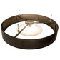 Meyda Lighting Cilindro 72" 12-Light Timeless Bronze & Nickel Chic Flush Mount Light With White Statuario Idalight Shade