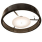 Meyda Lighting Cilindro 72" 12-Light Timeless Bronze & Nickel Chic Flush Mount Light With White Statuario Idalight Shade