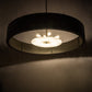 Meyda Lighting Cilindro 72" 12-Light Timeless Bronze Pendant Light With White Statuario Idalight Shade Glass